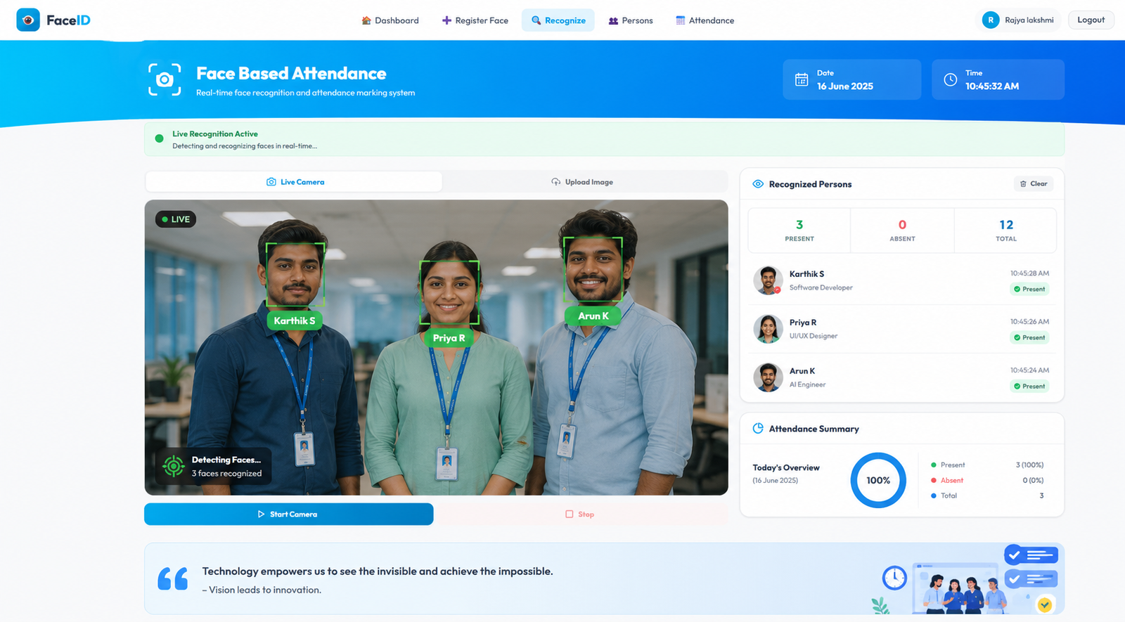 Face Based Attendance